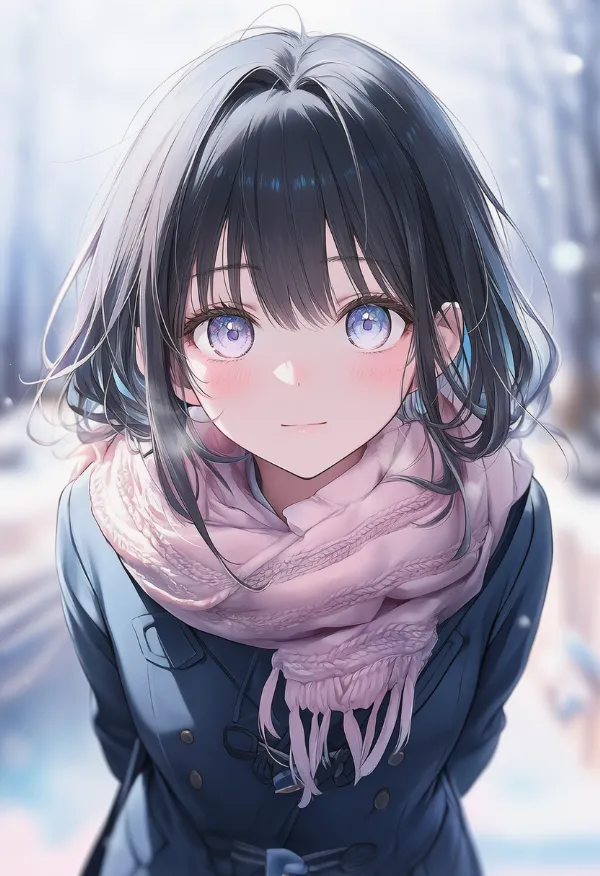 スカーフを取り入れた首元のAIイラスト（プロンプト紹介用）