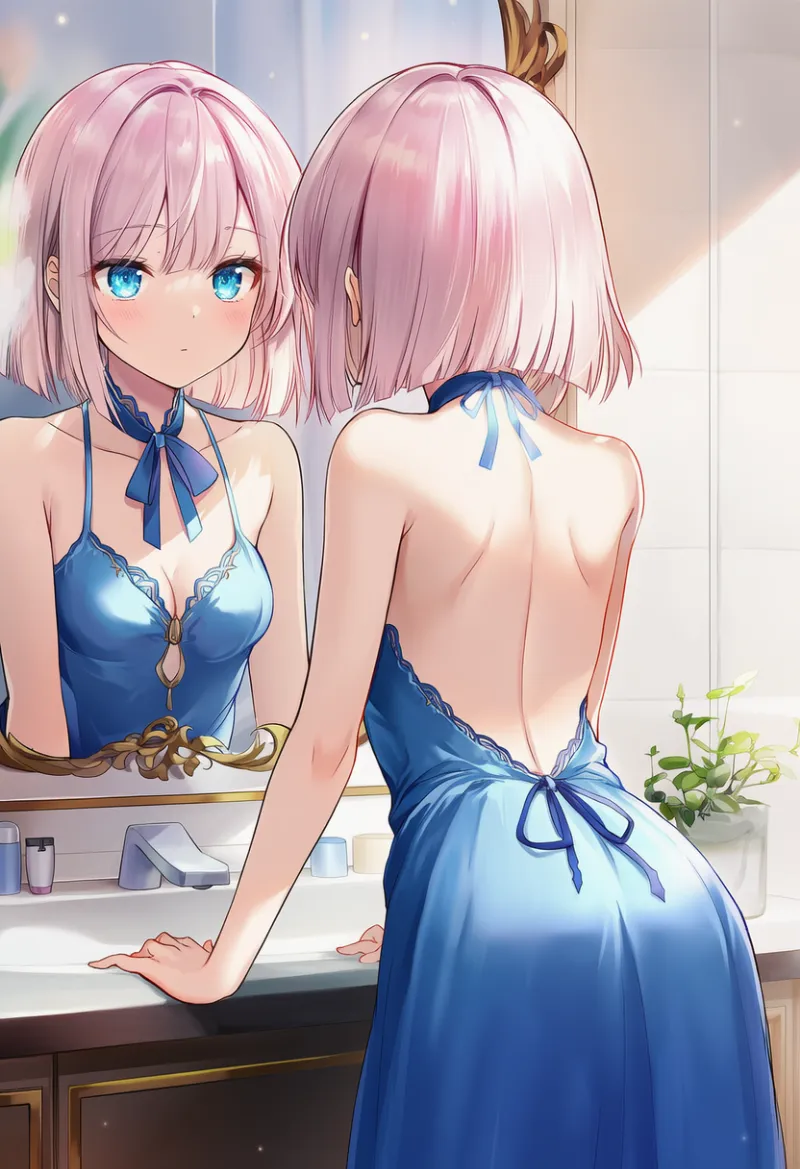 女性キャラの肩甲骨を再現したAIイラスト｜プロンプト紹介用：shoulder blades