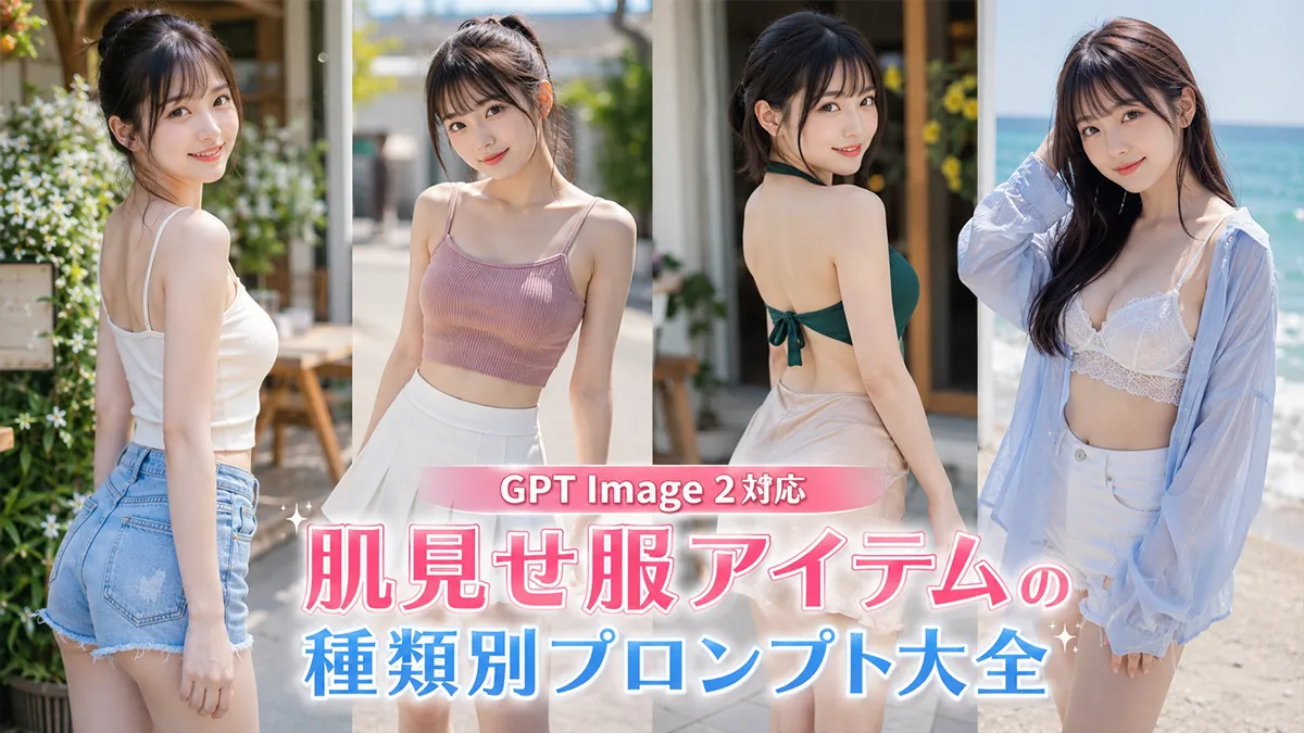 肌見せ服アイテムの種類別プロンプト大全【GPT Image 2】