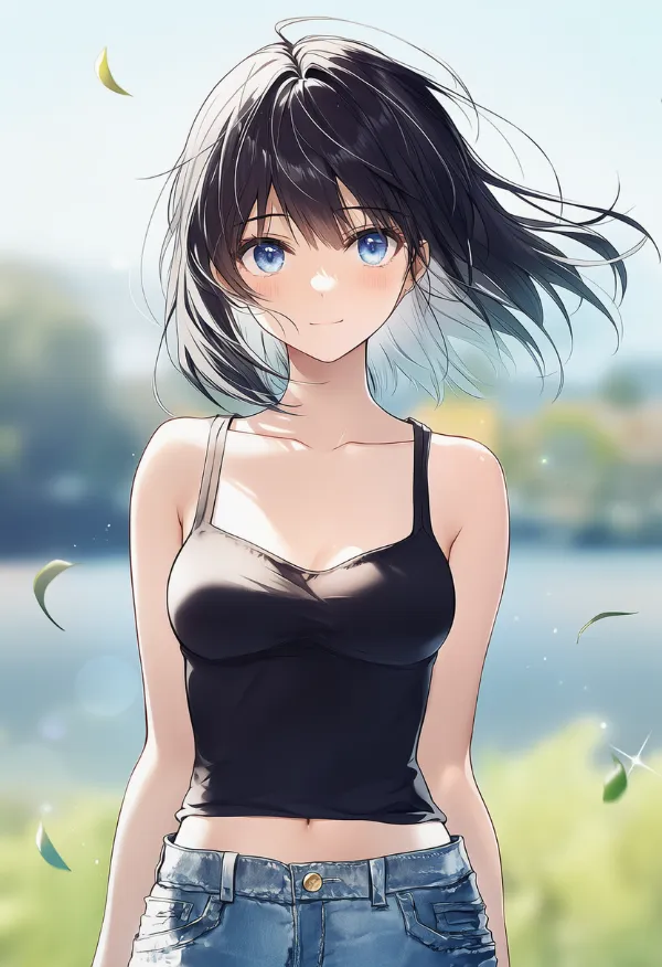 タンクトップを再現したAIイラスト｜プロンプト紹介用