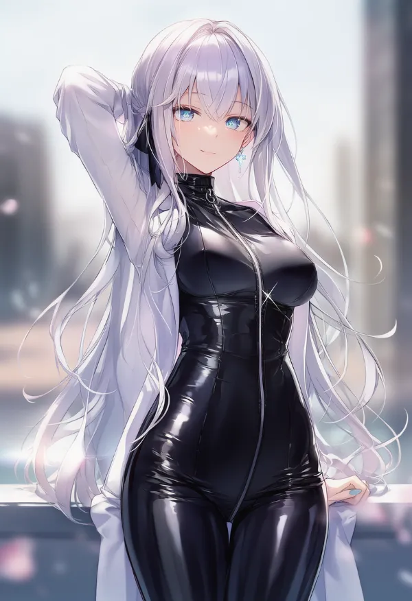 体にぴったり沿う服の着こなしのAIイラスト（プロンプト紹介用）