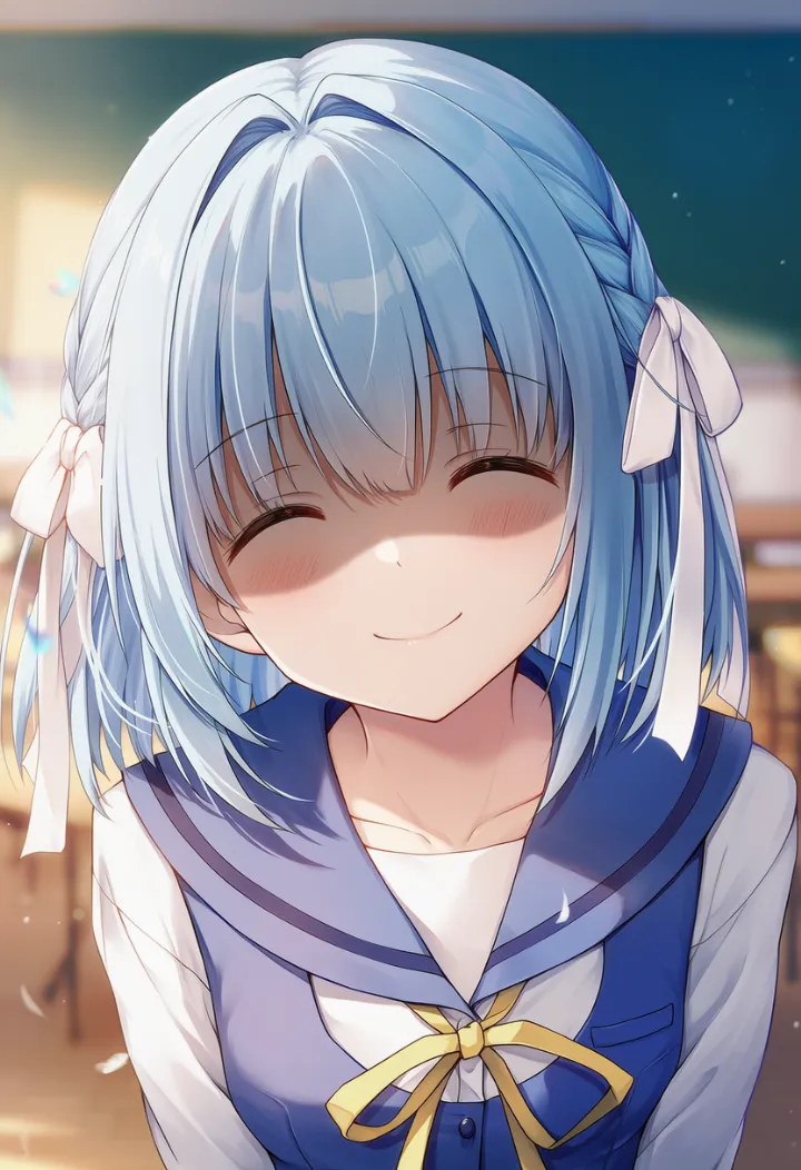 笑顔のまま静かに怒るキャラクターのAIイラスト
