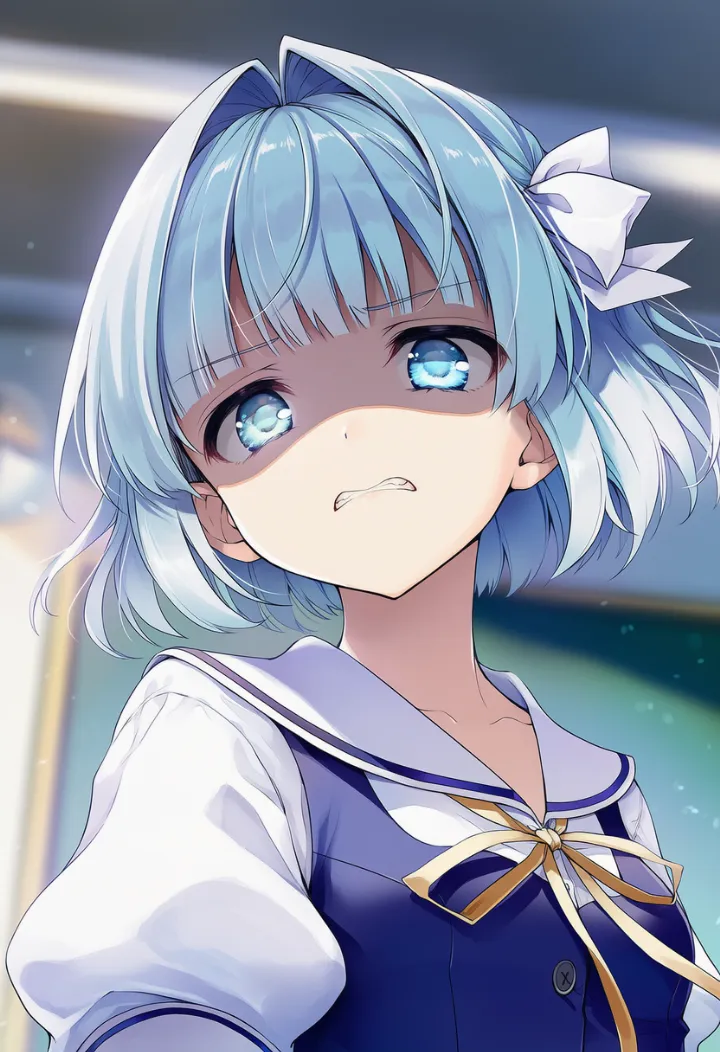嫌悪感をあらわにして睨みながら怒るAIイラスト