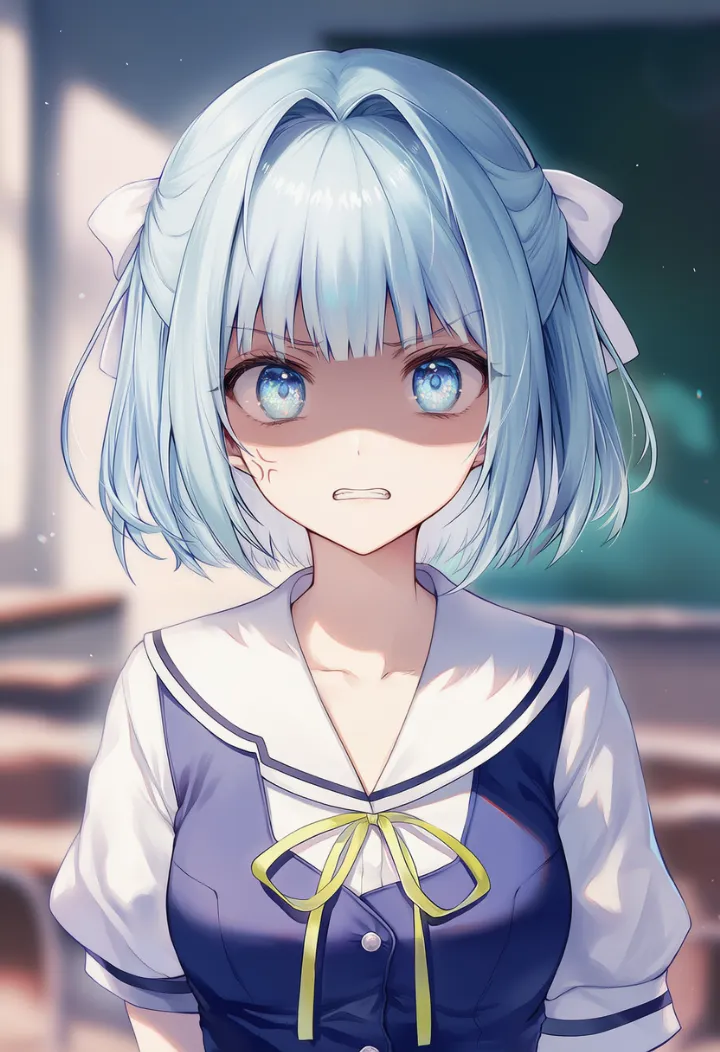 顔に影を落とし歯を食いしばって無言で怒るAIイラスト