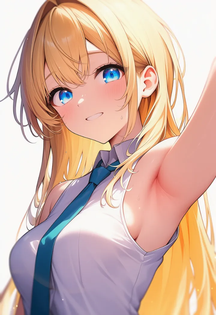 脇と脇のラインをアップで強調したAIイラスト