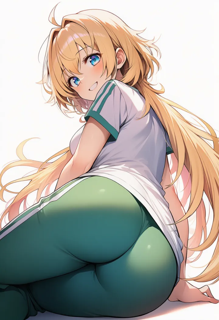 お尻を遠近感で手前に強調したAIイラスト