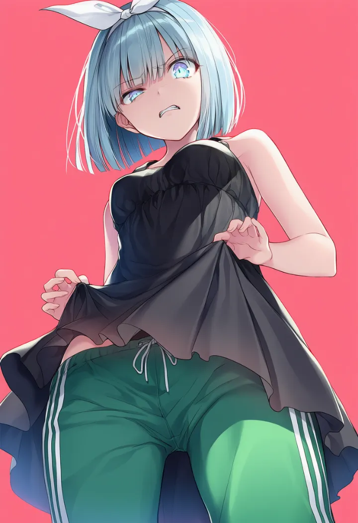 嫌パンっぽいシーンのAIイラストの作例