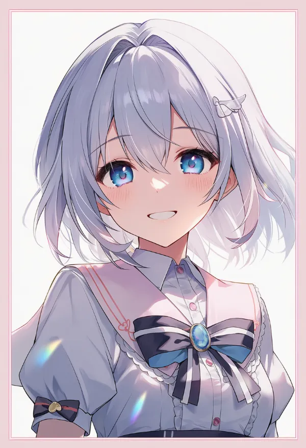 ボウタイを付けた魔法少女衣装のAIイラスト
