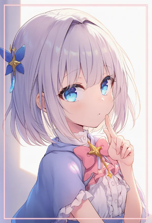 ケープレットを合わせた魔法少女衣装のAIイラスト
