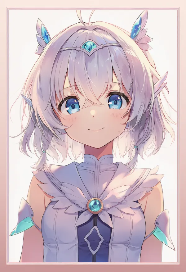 サークレットを付けた魔法少女のAIイラスト