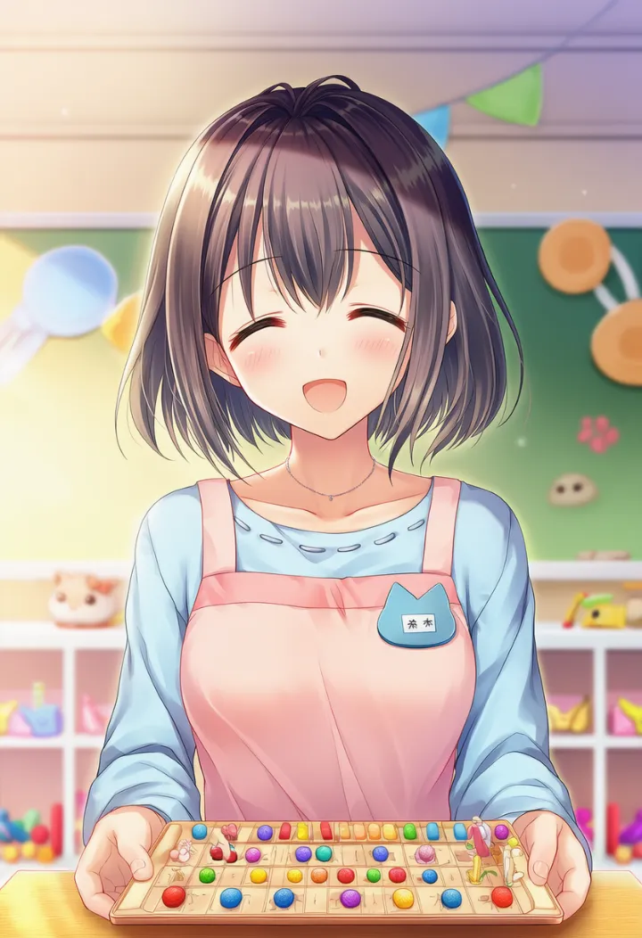おもちゃのあるカラフルな幼稚園の教室