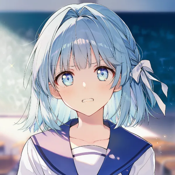歯を食いしばって怒りをこらえる表情のAIイラスト