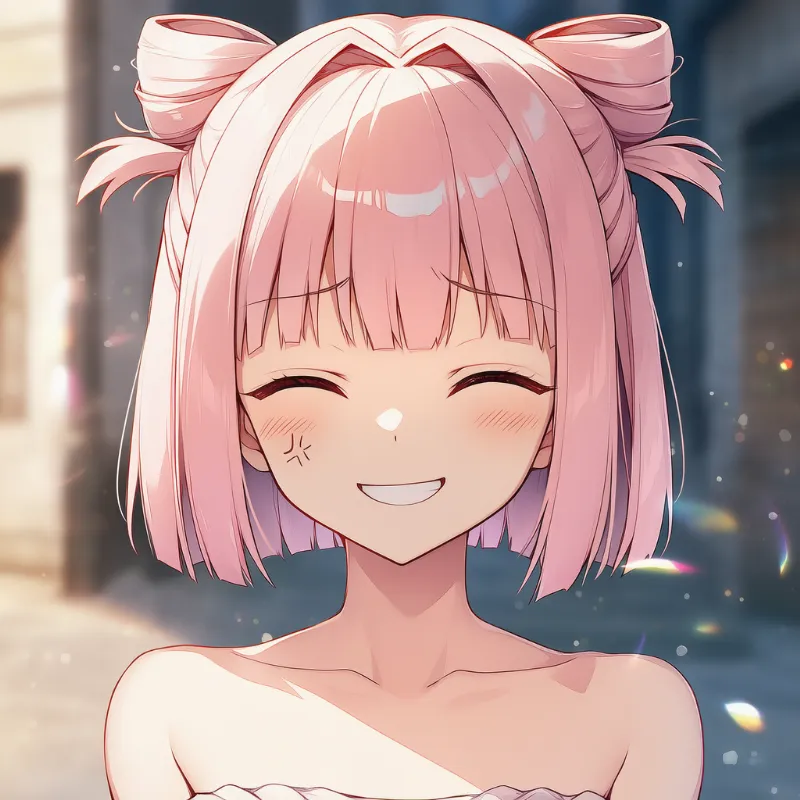笑顔を保ちながら怒りをにじませているAIイラスト
