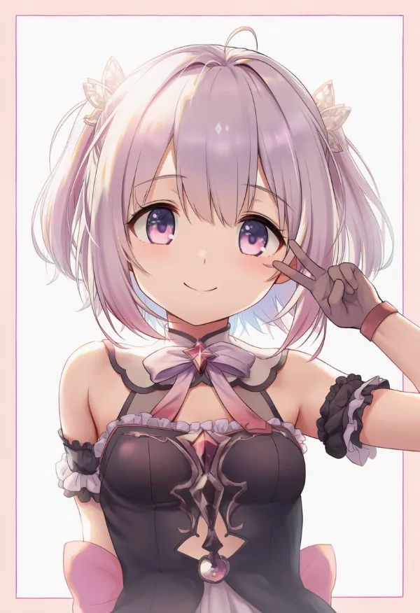 カットアウト入りの魔法少女衣装を再現したAIイラスト