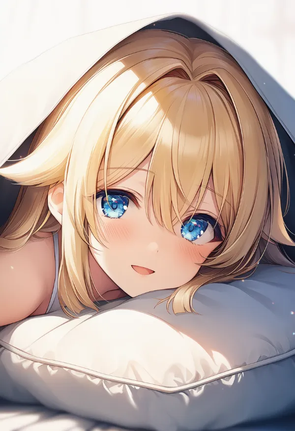 視線や表情でこちらへ誘う仕草のAIイラスト