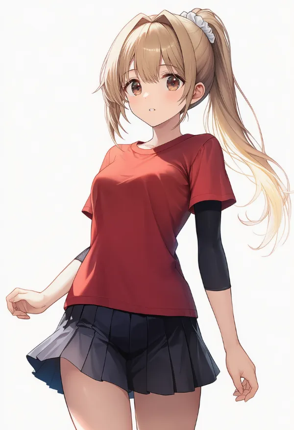 compression sleeveで体に密着した袖のAIイラスト