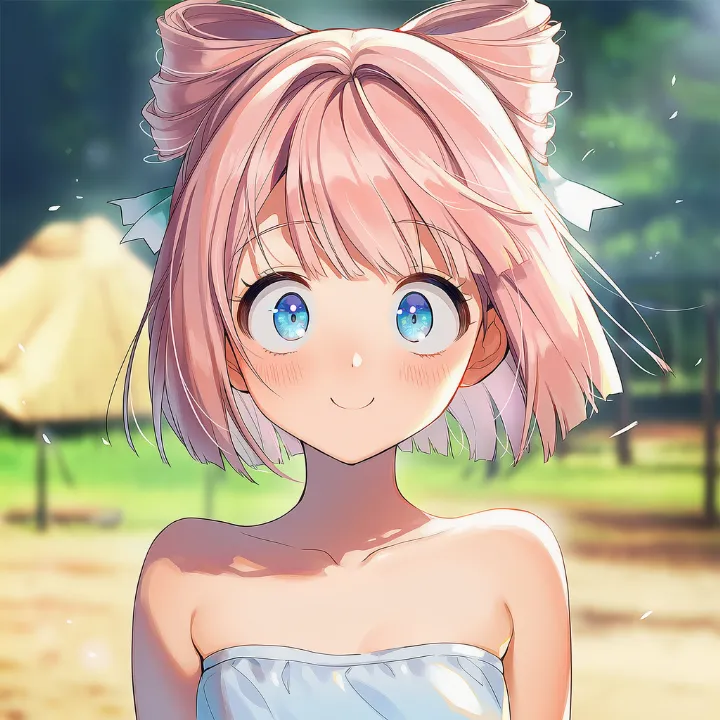 瞳孔が小さく縮んだ表情のAIイラスト