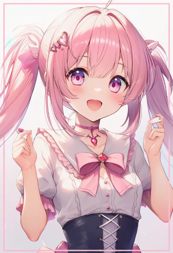 コルセットを使った魔法少女衣装のAIイラスト