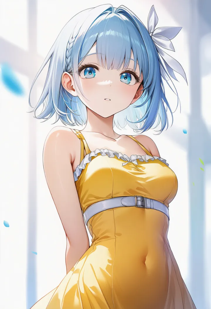 covered navelで服越しにへそが浮き出たAIイラスト