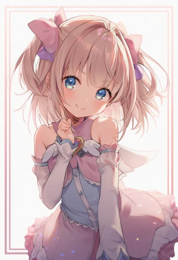 付け袖を使った魔法少女衣装のAIイラスト