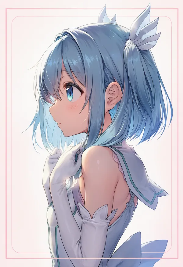 エルボーグローブを着けた魔法少女のAIイラスト