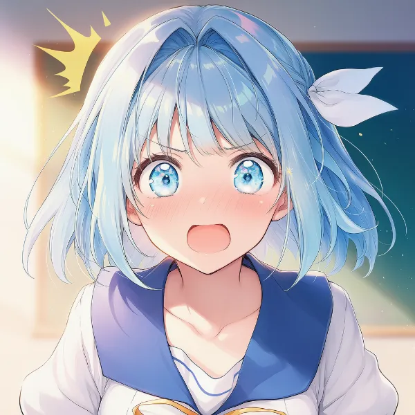 頭部に衝撃線を表示したAIイラスト