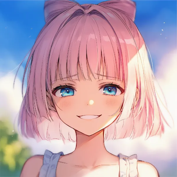 歯を見せながら邪悪に笑う表情のAIイラスト