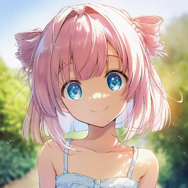 内心では笑っていないような作り笑顔のAIイラスト