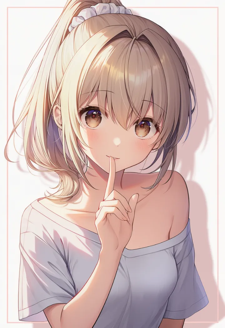 指を口元に添えて首をかしげる女性のあざといポーズ