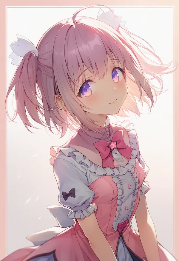 フリル袖の魔法少女衣装を再現したAIイラスト