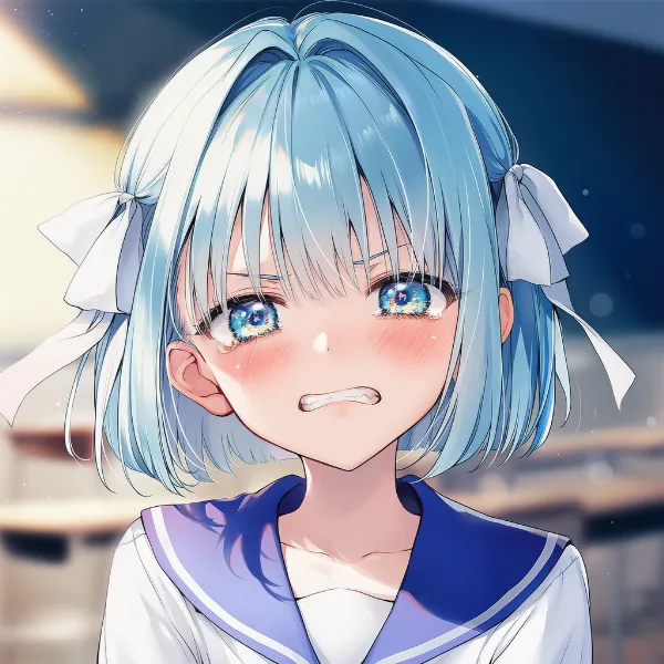 怒りや嫌悪で顔を強く歪めた表情のAIイラスト