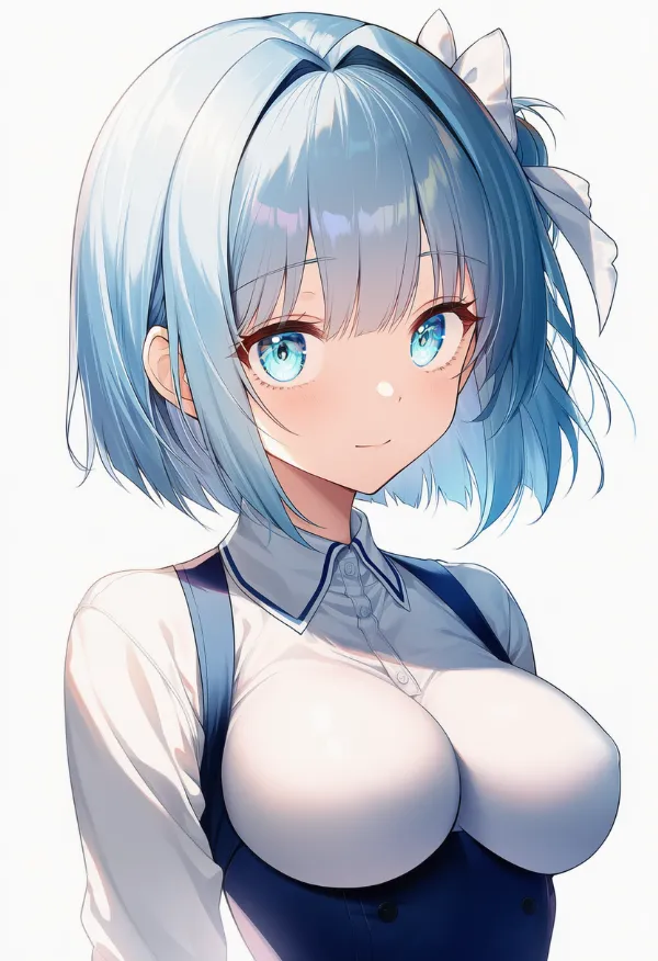 impossible shirtで乳袋ができたシャツのAIイラスト