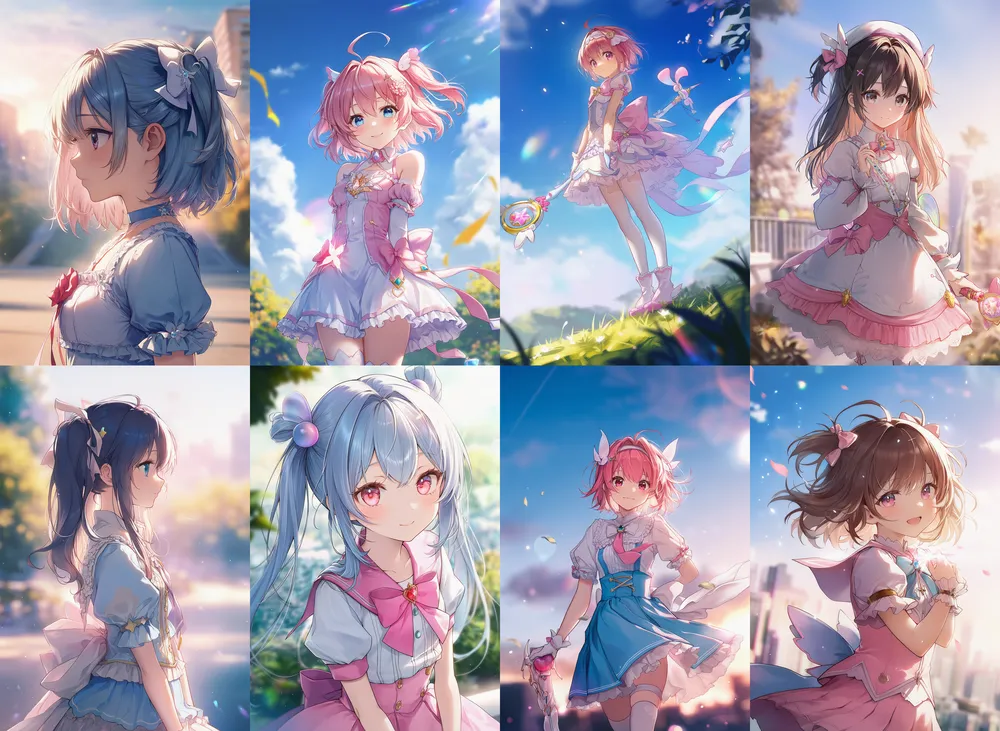 魔法少女の服装を再現したAIイラスト