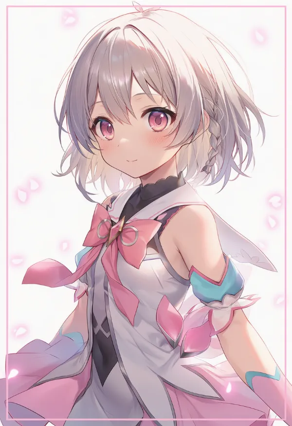 マルチカラーの魔法少女衣装を再現したAIイラスト