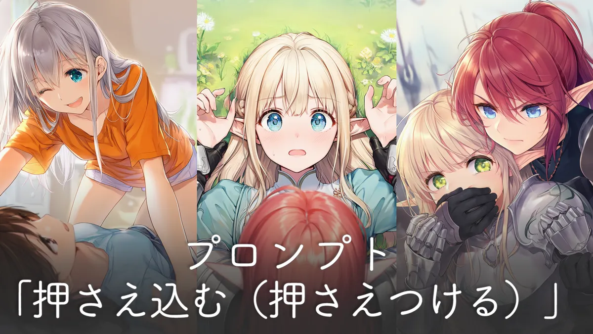 押さえ込む（押さえつける）ポーズのプロンプト解説【NovelAI】