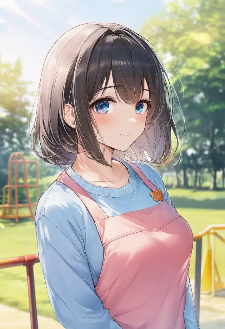 幼稚園の遊び場を再現したAIイラスト