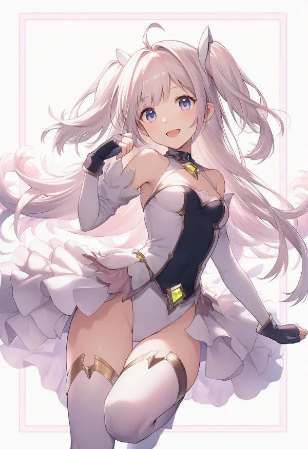ショーガールスカートを使った魔法少女衣装のAIイラスト