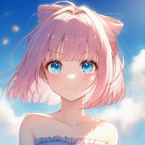悪戯っぽく得意げに笑うデフォルメ表情のAIイラスト