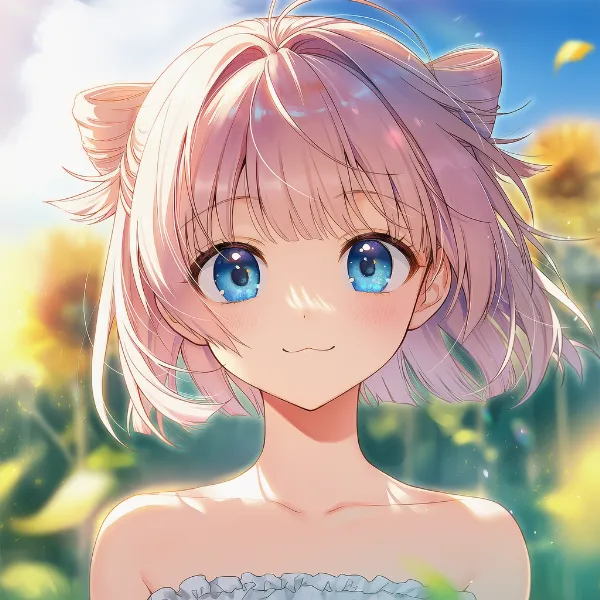 猫のような口元で満足げに笑うAIイラスト