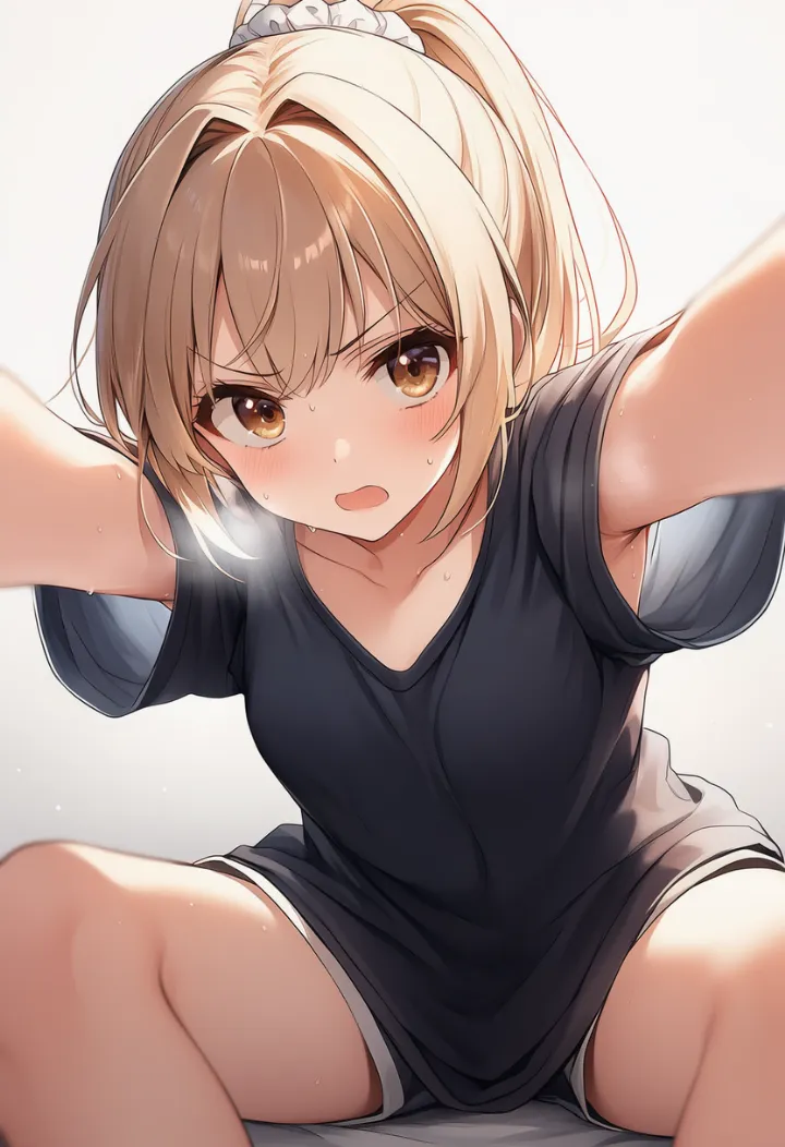 身体から湯気が立つ表現のAIイラスト
