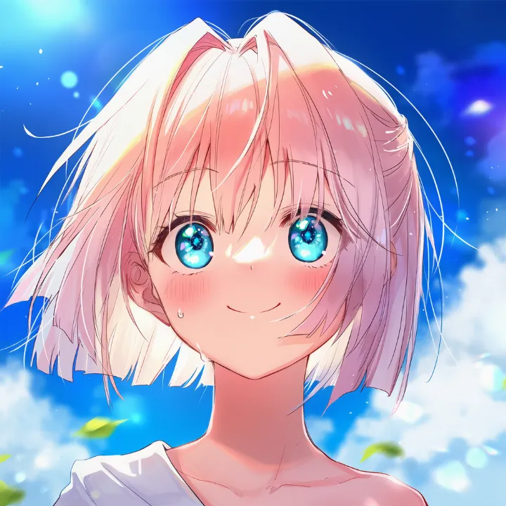 顔に汗を浮かべた表情のAIイラスト