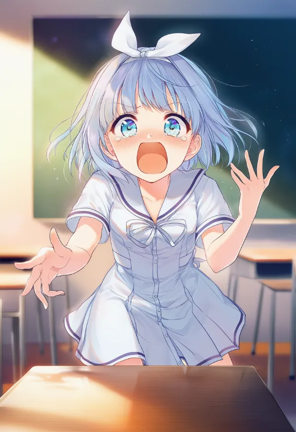 怒りが爆発して癇癪を起こす様子のAIイラスト