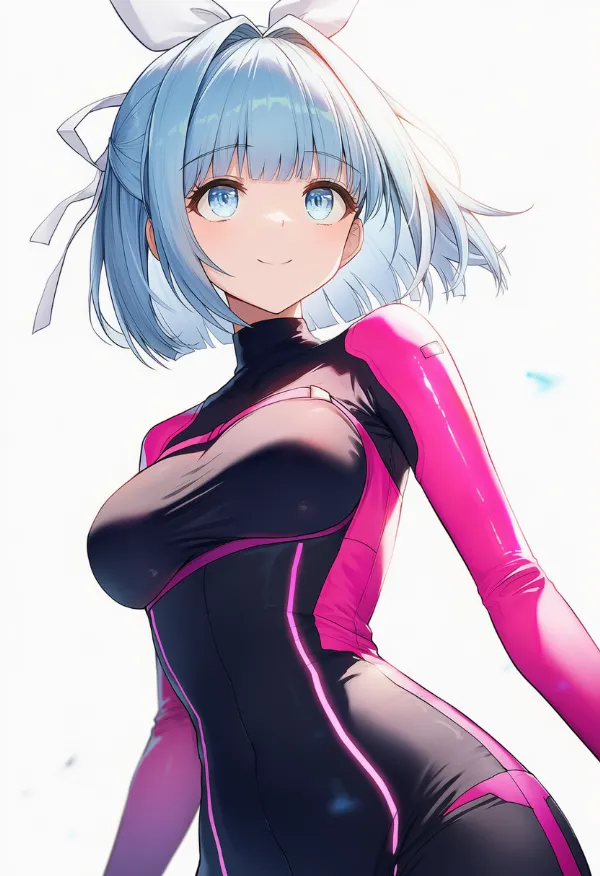 taut bodysuitでボディスーツの生地が張ったAIイラスト