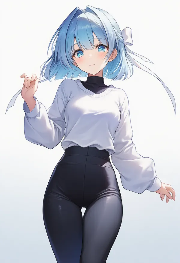 taut pantsでパンツの生地が張ったAIイラスト