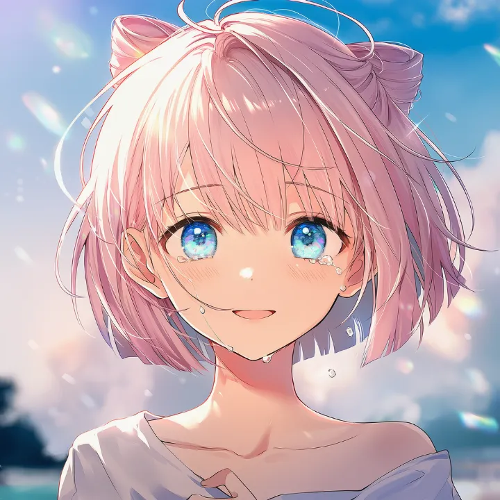 涙を流している表情のAIイラスト