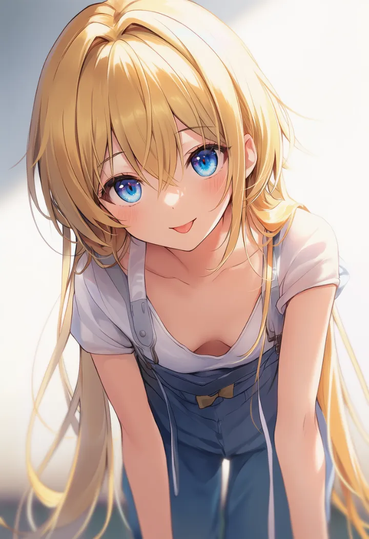 相手をからかって挑発する仕草のAIイラスト