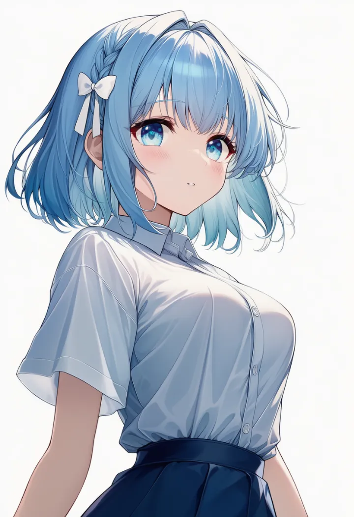 tented shirtで胸の下に乳テントができたAIイラスト