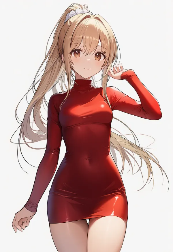 tight dressで体にフィットしたドレスのAIイラスト