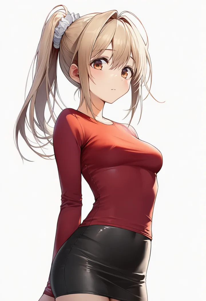 tight clothesで体にぴったりした服のAIイラスト