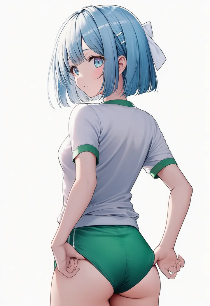 wedgieで衣服がお尻に食い込んだAIイラスト
